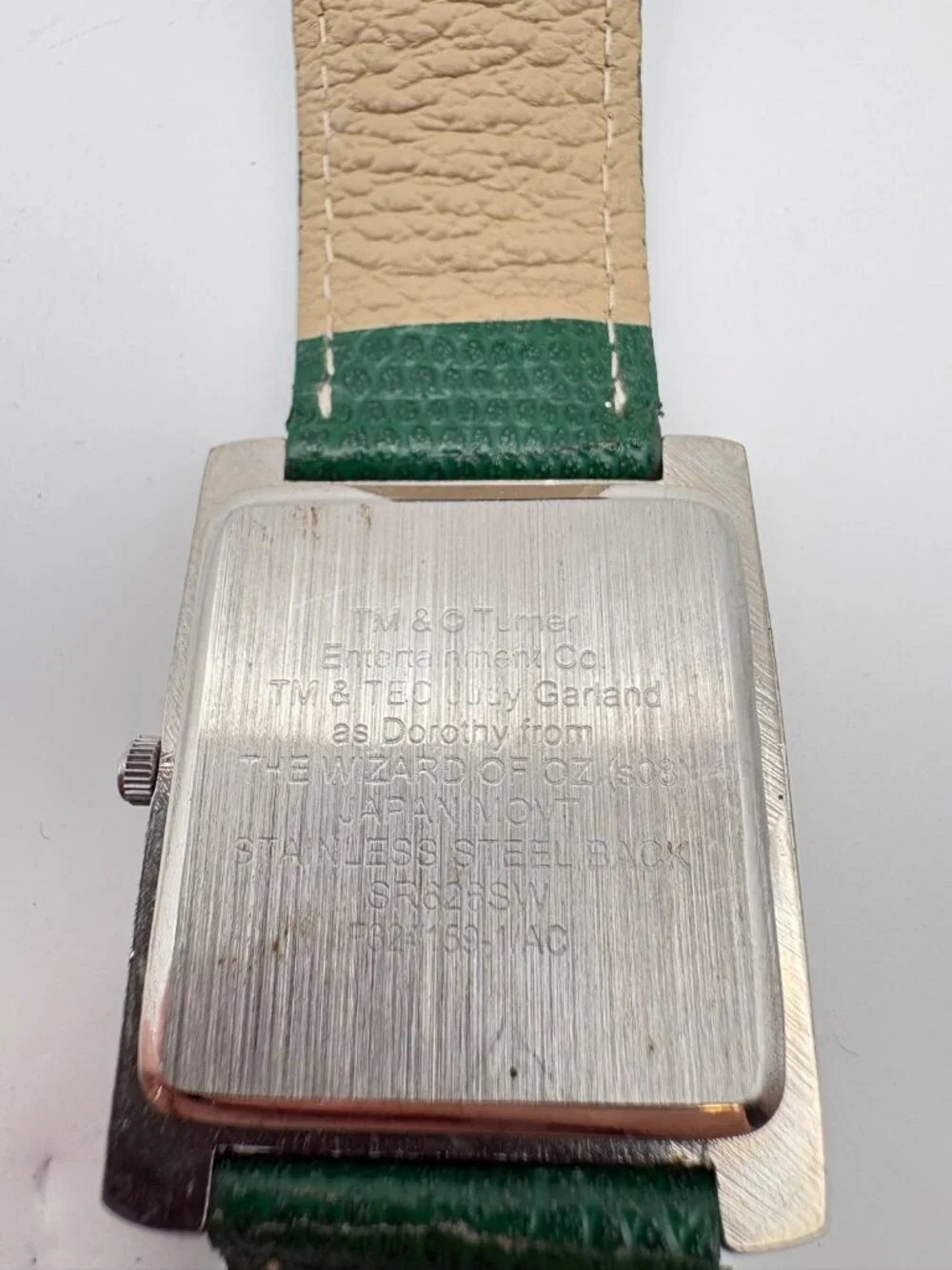 The Wizard of Oz Wristwatch Rhinestone Emerald City Green Leather Strap Watch